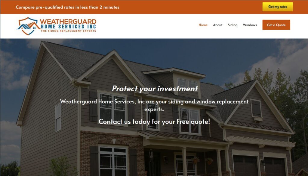 WeatherGuard Website Design and Hosting