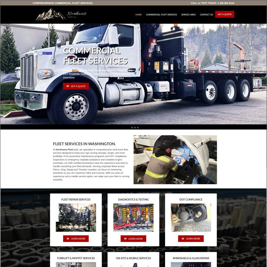 Tacoma web design example - responsive website by Envision Design Solutions
