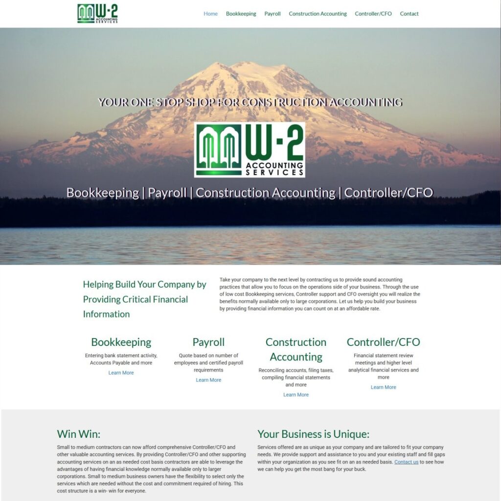 Accounting bookeeping search optimization website design