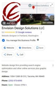 Google business page profile setup service