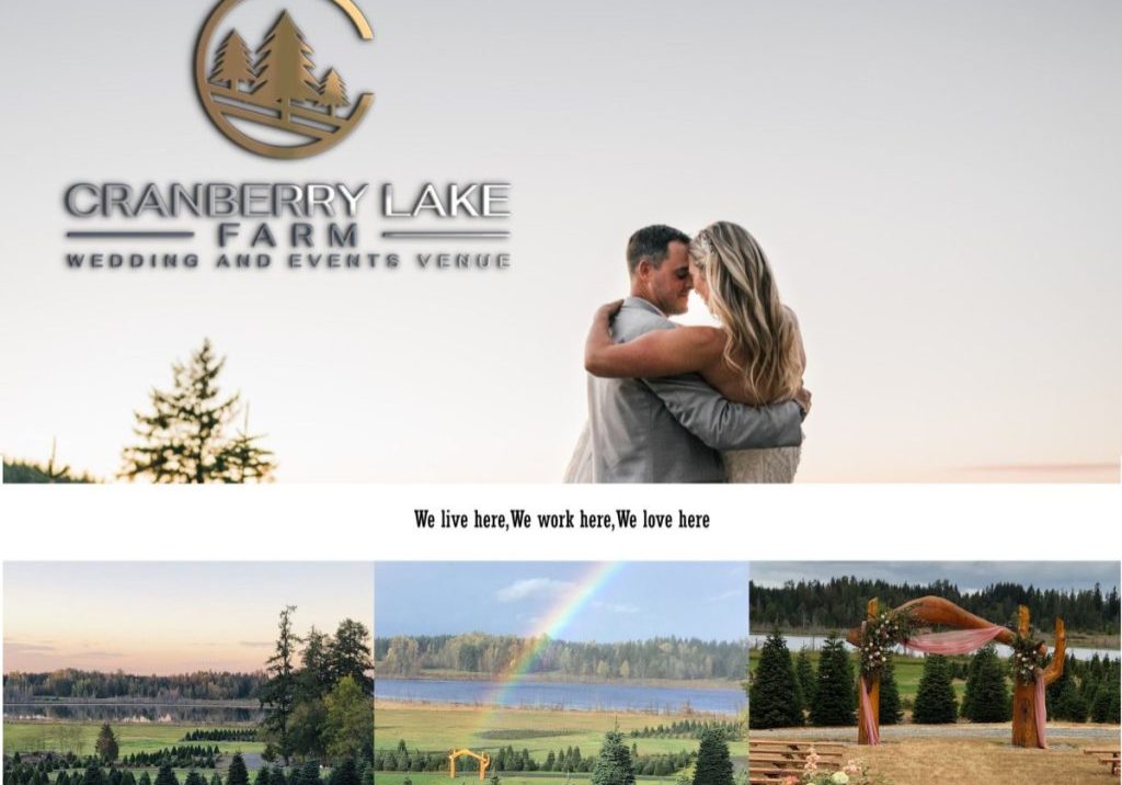 Cranberry Lake Wedding Venue Website Design